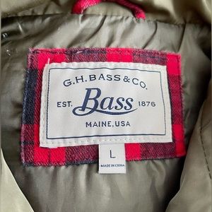 Olive green quilted vest